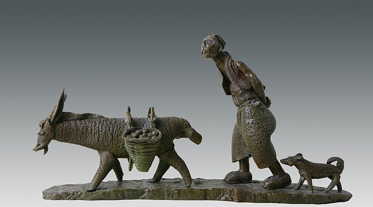 老漢、毛驢和狗